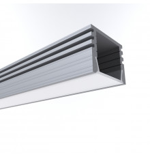 Профиль П-образный накладной Apeyron ширина ленты до 10мм (рассеиватель, заглушки - 2шт) 08-10