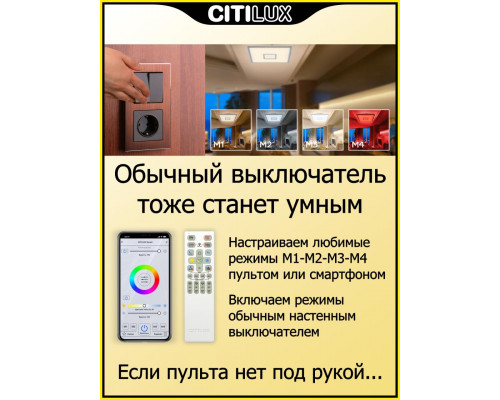 Дополнительное фото Светильник потолочный Citilux Старлайт Смарт CL703AK51G: Купить в Интернет магазин освещения GCSVET.RU