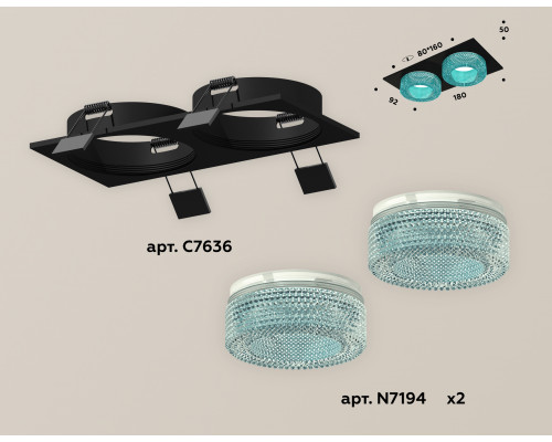 Дополнительное фото Светильник встраиваемый Ambrella Light Techno XC7636023 (C7636, N7194): Купить в Интернет магазин освещения GCSVET.RU