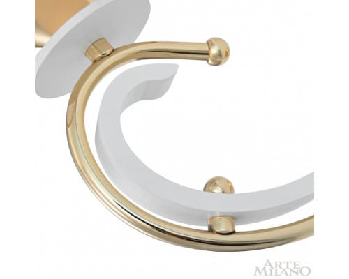 Дополнительное фото Настенный светильник Arte Milano Florentia-1237 301237/1W Wh/Gd: Купить в Интернет магазин освещения GCSVET.RU