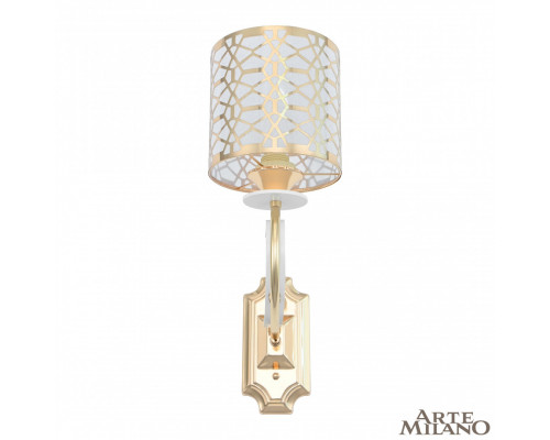 Основное фото Настенный светильник Arte Milano Florentia-1237 301237/1W Wh/Gd: Купить в Интернет магазин освещения GCSVET.RU