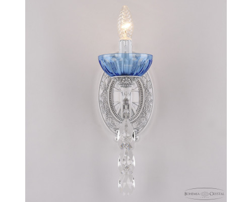 Дополнительное фото Настенный светильник Bohemia Ivele Crystal AL7801B10/1/175 B WMN P Aquamarine/M-1H: Купить в Интернет магазин освещения GCSVET.RU