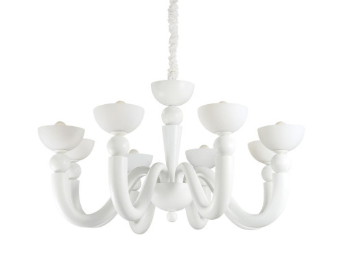 Основное фото Люстра подвесная Ideal Lux Bon Bon SP8 Bianco 094007: Купить в Интернет магазин освещения GCSVET.RU