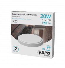 Настенно-Светильник потолочный Gauss Basic 193411220B