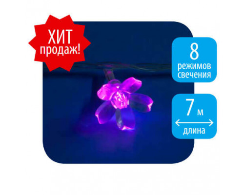 Дополнительное фото Светодиодная гирлянда (07933) Uniel Сакура 220V розовый ULD-S0700-050/DTA PINK IP20 PINK SAKURA: Купить в Интернет магазин освещения GCSVET.RU
