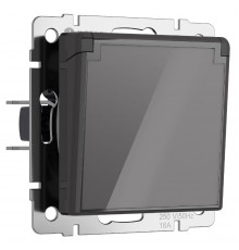 Розетка с заземлением, крышкой и шторками Werkel 4690389197529 W1171244 a064092