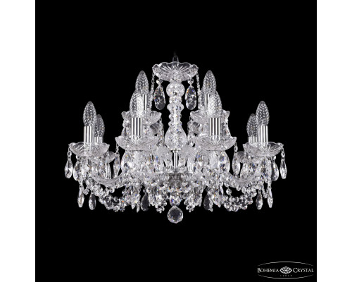 Основное фото Люстра подвесная Bohemia Ivele Crystal 1402/8+4/195 Ni: Купить в Интернет магазин освещения GCSVET.RU