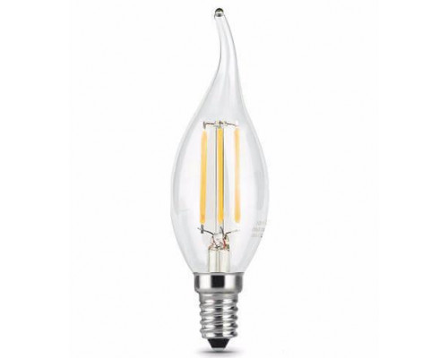 Дополнительное фото Филаментная лампа светодиодная Gauss E14 7W 2700К прозрачная 105801107: Купить в Интернет магазин освещения GCSVET.RU