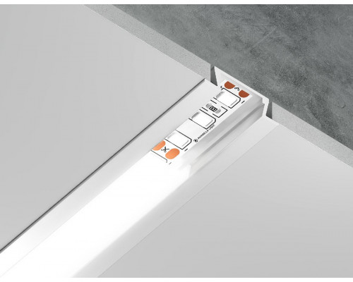 Основное фото Алюминиевый встраиваемый профиль Ambrella Light Alum Profile GP1001WH: Купить в Интернет магазин освещения GCSVET.RU