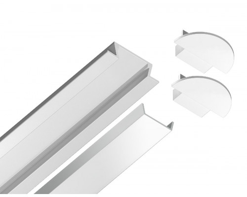 Дополнительное фото Алюминиевый встраиваемый профиль Ambrella Light Alum Profile GP1001WH: Купить в Интернет магазин освещения GCSVET.RU