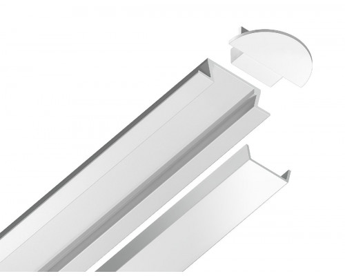 Дополнительное фото Алюминиевый встраиваемый профиль Ambrella Light Alum Profile GP1001WH: Купить в Интернет магазин освещения GCSVET.RU