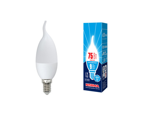Дополнительное фото Светодиодная лампочка Volpe LED-CW37 LED-CW37-9W/NW/E14/FR/NR картон: Купить в Интернет магазин освещения GCSVET.RU