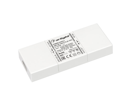 Основное фото Сетевой адаптер Arlight ARV-SP-24012-Flat-PFC (24V, 0.5A, 12W) 033258: Купить в Интернет магазин освещения GCSVET.RU