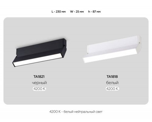 Дополнительное фото Настенно-Светильник потолочный Ambrella Light Move TA1821: Купить в Интернет магазин освещения GCSVET.RU