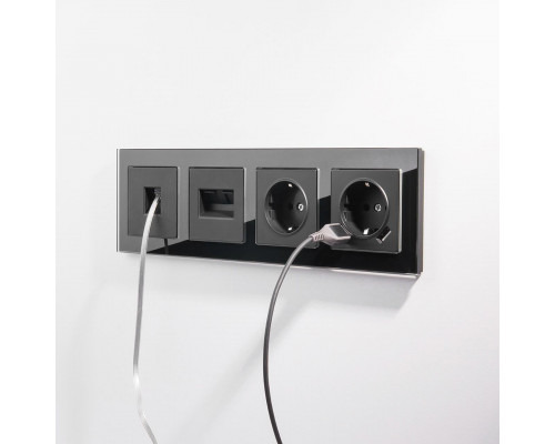 Дополнительное фото Телефонная розетка RJ-11 Werkel черный матовый W1182008 4690389156960 a051604: Купить в Интернет магазин освещения GCSVET.RU