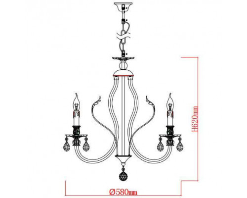 Дополнительное фото Люстра подвесная Rivoli Melanie 1020-206 Б0047907: Купить в Интернет магазин освещения GCSVET.RU