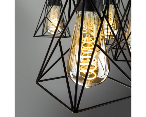 Дополнительное фото Люстра потолочная Eurosvet Trappola 70107/8 черный: Купить в Интернет магазин освещения GCSVET.RU