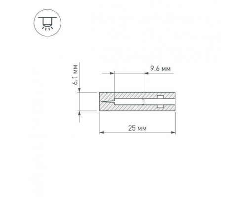 Дополнительное фото Профиль с экраном Arlight ARH-NANOLINE-5-2000 ANOD 023911: Купить в Интернет магазин освещения GCSVET.RU
