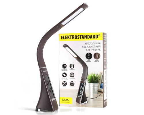 Дополнительное фото Настольная лампа Elektrostandard Elara коричневый 4690389102349: Купить в Интернет магазин освещения GCSVET.RU