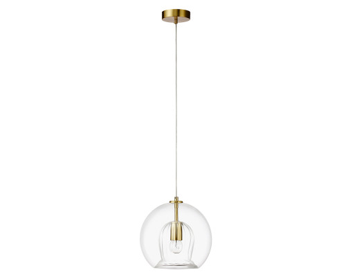 Основное фото Светильник подвесной Crystal Lux LUISA SP1 BRASS/TRANSPARENT: Купить в Интернет магазин освещения GCSVET.RU