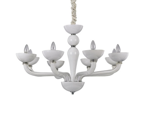 Основное фото Люстра подвесная Ideal Lux Casanova SP8 Bianco 094045: Купить в Интернет магазин освещения GCSVET.RU