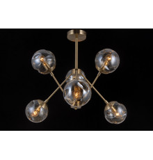 Люстра потолочная со штангой Natali Kovaltseva MOLECULE 81045-6C ANTIQUE BRASS