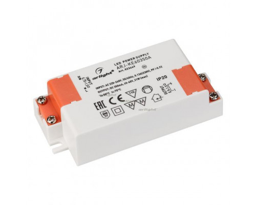 Основное фото Сетевой адаптер Arlight ARJ-KE60350A (21W, 350mA, PFC) 023449: Купить в Интернет магазин освещения GCSVET.RU