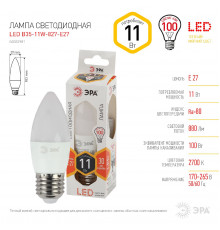 Светодиодная лампочка Эра LED B35-11W-827-E27 Б0032981