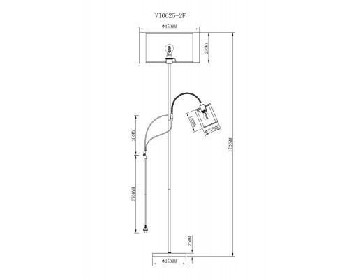 Дополнительное фото Напольный светильник Moderli Room V10625-2F: Купить в Интернет магазин освещения GCSVET.RU