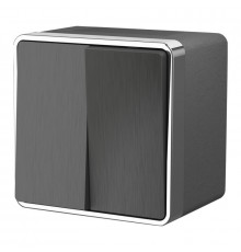Выключатель двухклавишный влагозащищенный Werkel Gallant графит рифленый W5020204 4690389164255