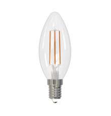 Филаментная лампа светодиодная (UL-00005164) Uniel E14 11W 3000K прозрачная LED-C35-11W/3000K/E14/CL PLS02WH