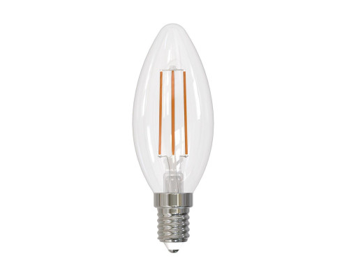 Основное фото Филаментная лампа светодиодная (UL-00005164) Uniel E14 11W 3000K прозрачная LED-C35-11W/3000K/E14/CL PLS02WH: Купить в Интернет магазин освещения GCSVET.RU