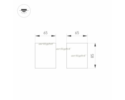 Дополнительное фото Светильник потолочный LED Arlight SP-Orient-Surface-TC-S65x65-10W 031855: Купить в Интернет магазин освещения GCSVET.RU