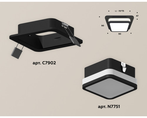 Дополнительное фото Светильник встраиваемый Ambrella Light Techno XC7902012 (C7902, N7751): Купить в Интернет магазин освещения GCSVET.RU
