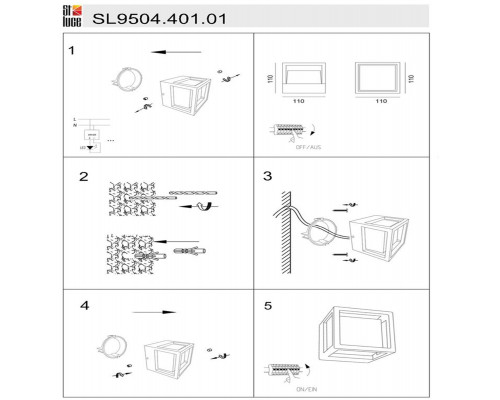 Дополнительное фото Светильник настенный для улицы ST Luce Alceno SL9504.401.01: Купить в Интернет магазин освещения GCSVET.RU