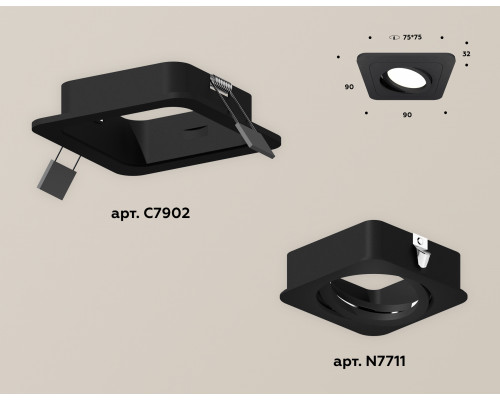 Дополнительное фото Светильник поворотный Ambrella Light Techno XC7902010 (C7902, N7711): Купить в Интернет магазин освещения GCSVET.RU