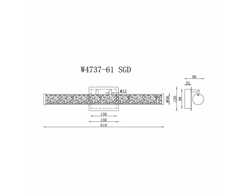 Дополнительное фото Светильник настенный iLedex Look W4737-61 SGD: Купить в Интернет магазин освещения GCSVET.RU