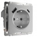 Основное фото Розетка Werkel с быстрой зарядкой USB Type A+С серебряный рифленый W1171709 4690389176456: Купить в Интернет магазин освещения GCSVET.RU