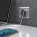 Дополнительное фото Розетка Werkel с быстрой зарядкой USB Type A+С серебряный рифленый W1171709 4690389176456: Купить в Интернет магазин освещения GCSVET.RU