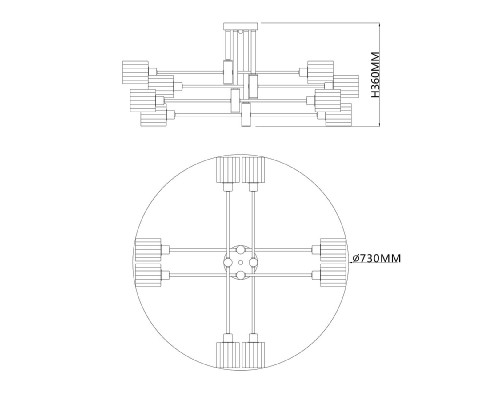 Дополнительное фото Люстра потолочная Escada Reflex 1140/8P: Купить в Интернет магазин освещения GCSVET.RU