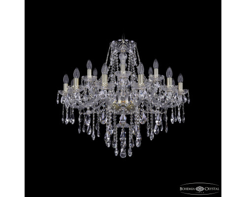 Основное фото Люстра подвесная Bohemia Ivele Crystal 1415/12+6/300 G: Купить в Интернет магазин освещения GCSVET.RU