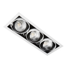 Светильник встраиваемый LED Ambrella Light Cardano T813 BK/CH 3*12W 4200K