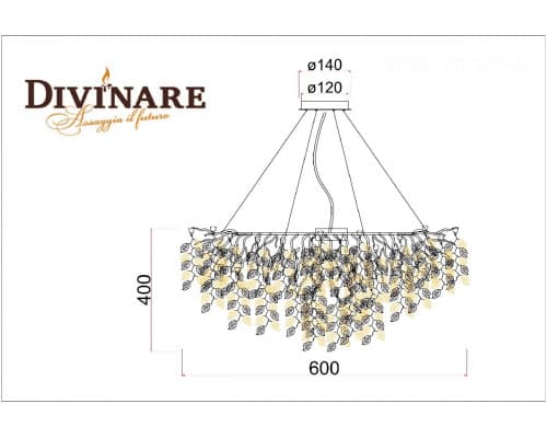 Дополнительное фото Люстра подвесная Divinare Salice 3136/01 SP-8: Купить в Интернет магазин освещения GCSVET.RU