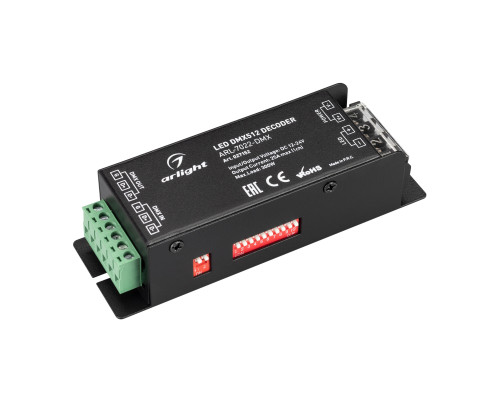 Основное фото Декодер Arlight ARL-7022-DMX (12-24V, 1x25A, DMX512) 027152: Купить в Интернет магазин освещения GCSVET.RU
