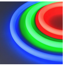Лента светодиодная герметичная Arlight MOONLIGHT-TOP-G280-D18mm 24V RGB 360deg (13 W/m, IP65, 3838, 5m, wire x1) 038762