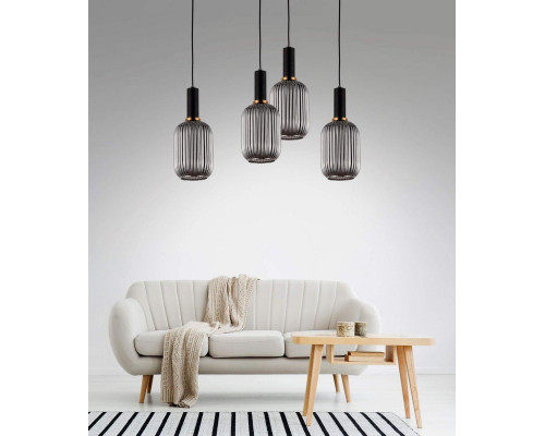 Дополнительное фото Светильник подвесной Lumina Deco Rico LDP 1218-1 GY+BK: Купить в Интернет магазин освещения GCSVET.RU