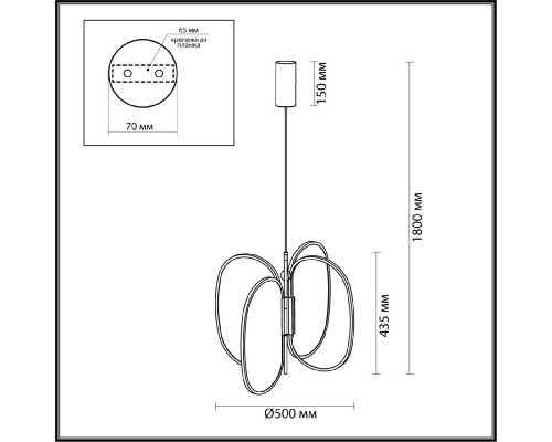 Дополнительное фото Люстра подвесная Odeon Light Piuma 6664/53L: Купить в Интернет магазин освещения GCSVET.RU