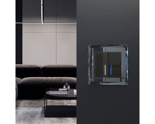 Дополнительное фото Рамка на 1 пост Werkel Diamant черный W0011208 4690389158797: Купить в Интернет магазин освещения GCSVET.RU
