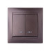 Дополнительное фото Выключатель двухклавишный с подсветкой Лама TDM Electric SQ1815-0505: Купить в Интернет магазин освещения GCSVET.RU