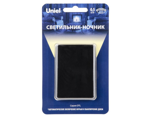 Дополнительное фото Светильник-ночник Uniel DTL-320 Прямоугольник/Black/Sensor UL-00007222: Купить в Интернет магазин освещения GCSVET.RU